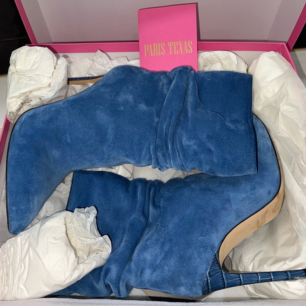 Paris Texas Sued Slouchy Jean colored boots size 38